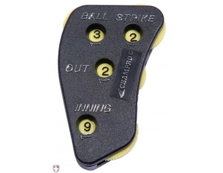 Champro Balls First 4-Dial Optic Yellow Plastic Umpire Indicator - 3/2/2 Count 3 Champro Balls First 4-Dial Optic Yellow Plastic Umpire Indicator - 3/2/2 Count
