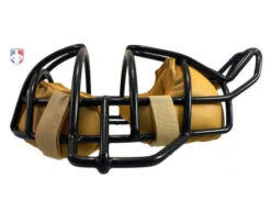 Wilson Dyna-Lite Steel Umpire Mask With Doeskin -Baseball Gear A3009X DS Wilson Dyna Lite Steel Umpire Mask with Doeskin flat side