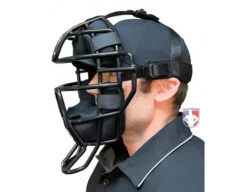 Wilson Dyna-Lite Steel Umpire Mask With Memory Foam 15 Wilson Dyna-Lite Steel Umpire Mask With Memory Foam -Baseball Gear A3009X MEM Wilson Dyna Lite Steel Umpire Mask with Memory Foam worn side