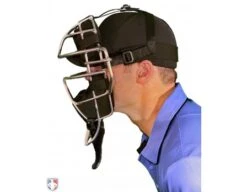 Wilson MLB 4" Umpire Throat Guard -Baseball Gear A3902 Wilson MLB 4 Throat Guard Side View