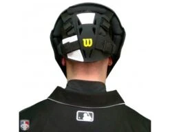 Wilson MLB Pro Stock Titanium Umpire Helmet -Baseball Gear A5800 Wilson Pro Stock Titanium Umpire Helmet Worn Back View
