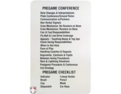 Reusable Baseball Umpire Game Card 7 Reusable Baseball Umpire Game Card -Baseball Gear ACS 538 Back