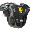 Wilson MLB West Vest Pro Gold 2 Memory Foam Umpire Chest Protector -Baseball Gear B7203 Wilson MLB West Vest Pro Gold 2 Memory Foam Chest Protector front angle 1