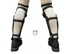 Champro Pro-Plus Triple Knee Umpire Shin Guards -Baseball Gear CG3 Champro Pro Plus Triple Knee Umpire Shin Guards Worn Back View