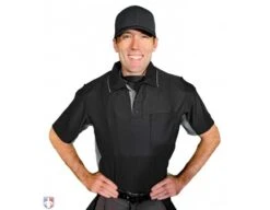All-Star Internal Shell Umpire Chest Protector -Baseball Gear CPU26 All Star Internal Shell Umpire Chest Protector Worn Front View with Shirt