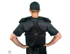 All-Star Cobalt Umpire Chest Protector -Baseball Gear CPU5000 All Star Cobalt Umpire Chest Protector Worn Back View 1