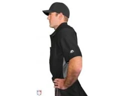 All-Star Cobalt Umpire Chest Protector -Baseball Gear CPU5000 All Star Cobalt Umpire Chest Protector Worn Side View with Shirt