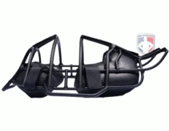 Diamond Matte Black Big League Aluminum Umpire Mask With Leather -Baseball Gear DFMBLMB Profile