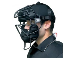 EvoShield MLB Black Pro-SRZ Windpact Catcher Mask -Baseball Gear EVO MASK BK Evo Shield MLB Steel Mask with Windpact Side worn