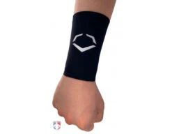 EvoShield MLB PRO-SRZ Protective Wrist Guard - Black -Baseball Gear EVO PRO EvoShield Protective Wrist Guard Outside Worn