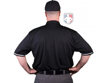 Smitty Vertical Stripe Umpire Shirt - Black 5 Smitty Vertical Stripe Umpire Shirt - Black - Image 3