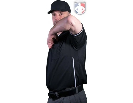 Smitty Vertical Stripe Umpire Shirt - Black 8 Smitty Vertical Stripe Umpire Shirt - Black - Image 6