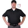 Smitty Vertical Stripe Umpire Shirt - Black -Baseball Gear Eric BBS310SSBlack Front