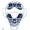 Force3 Silver Defender Umpire Mask With Black -Baseball Gear F3 DEF BK BK FORCE3 DEFENDER V2 UMPIRE MASK FRONT