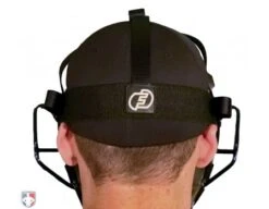 Force3 Defender Umpire Mask -Baseball Gear F3 DEF BK BK Force3 Defender V2 Umpire Mask with Black Worn Back Harness View
