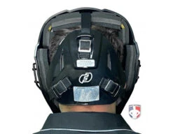 Force3 Black Defender Hockey Style Umpire Helmet -Baseball Gear F3 HSMv3 BK Force3 Black Defender Hockey Style Umpire Helmet worn back