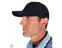 Smitty Performance Flex Fit Umpire Cap -Baseball Gear HT316 N Smitty Performance Flex Fit Umpire Cap 6 Stitch Worn Front Angled View