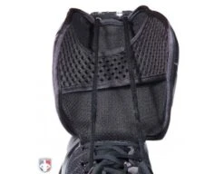 New Balance V3 All-Black Mid-Cut Umpire Plate Shoes -Baseball Gear MU460XB3 New Balance V3 All Black Mid Cut Umpire Plate Shoes Plate Closeup