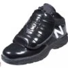 New Balance V3 Black & White Mid-Cut Umpire Plate Shoes -Baseball Gear MU460XT3 New Balance V3 Black White Mid Cut Umpire Plate Shoes Outside Front Angled View
