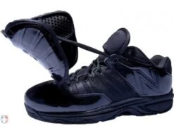 New Balance V3 All-Black Low-Cut Umpire Plate Shoes -Baseball Gear MUL460B3 New Balance V3 All Black Low Cut Umpire Plate Shoes Outside Side View with Flap Up