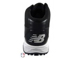 New Balance V3 Black & White Mid-Cut Umpire Base Shoes -Baseball Gear MUM950T3 New Balance V3 Black White Mid Cut Umpire Base Shoes Back View