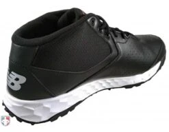 New Balance V3 Black & White Mid-Cut Umpire Base Shoes -Baseball Gear MUM950T3 New Balance V3 Black White Mid Cut Umpire Base Shoes Inside Back Angled View