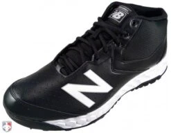New Balance V3 Black & White Mid-Cut Umpire Base Shoes