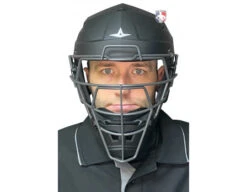 All-Star Matte Black MVP5 Umpire Helmet -Baseball Gear MVP5 All Star Matte Black MVP5 Umpire Helmet front