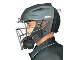 All-Star Matte Black MVP5 Umpire Helmet -Baseball Gear MVP5 All Star Matte Black MVP5 Umpire Helmet side