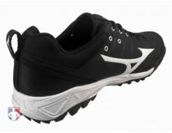 Mizuno Ambition 2 All-Surface Black & White Low-Cut Shoes 10 Mizuno Ambition 2 All-Surface Black & White Low-Cut Shoes -Baseball Gear MZ AB2L Mizuno Ambition 2 All Surface Low Cut Umpire Referee Turf Shoe Back inside angle