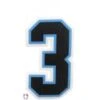 3" Black On Light Blue On White Precision-Cut Number -Baseball Gear N3 SUB BPBW newest 3