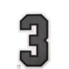 3" Grey On Black On White Precision-Cut Number -Baseball Gear N3 SUB GYBW 2