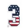 3" USA Stars And Stripes Precision-Cut Number 2 3" USA Stars And Stripes Precision-Cut Number -Baseball Gear N3 SUB SNS