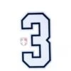 3" White On Black On White Precision-Cut Number -Baseball Gear N3 SUB WBW for web