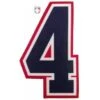 4" Navy On White On Red Precision-Cut Number -Baseball Gear N4 SUB NWR Default 1