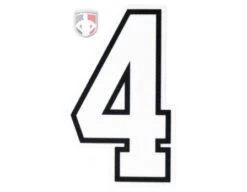 4" White On Black On White Precision-Cut Number