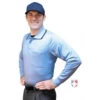 Smitty Long Sleeve Body Flex Umpire Shirt - Powder Blue -Baseball Gear S308 PB Smitty Long Sleeve Body Flex Umpire Shirt Powder Blue Worn 1