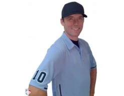 Smitty Vertical Stripe Umpire Shirt - Polo Blue -Baseball Gear S310 PB with N3 SUB BPBW 1