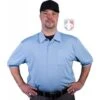 Smitty Vertical Stripe Umpire Shirt - Polo Blue -Baseball Gear S310 PB Front