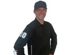 Smitty Long Sleeve Vertical Stripe Umpire Shirt -Baseball Gear S311 BK with N3 SUB WBW