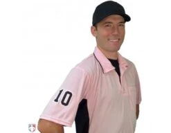 Smitty Major League Replica Umpire Shirt - Pink With Black -Baseball Gear S312 PK with N3 SUB BPKW 1
