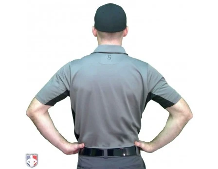 Smitty V2 Major League Replica Umpire Shirt - Charcoal Grey With Black 6 Smitty V2 Major League Replica Umpire Shirt - Charcoal Grey With Black - Image 4