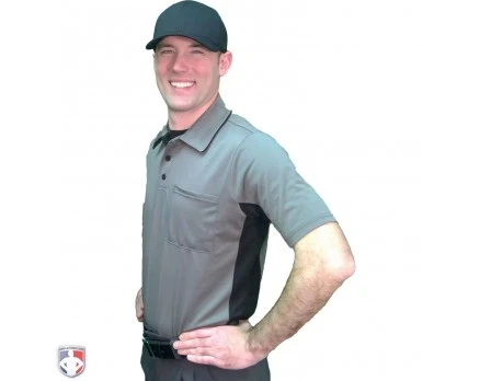 Smitty V2 Major League Replica Umpire Shirt - Charcoal Grey With Black 4 Smitty V2 Major League Replica Umpire Shirt - Charcoal Grey With Black - Image 2