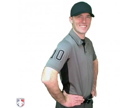 Smitty V2 Major League Replica Umpire Shirt - Charcoal Grey With Black 9 Smitty V2 Major League Replica Umpire Shirt - Charcoal Grey With Black - Image 7