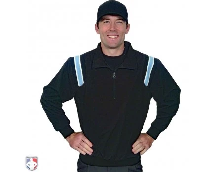 Smitty Traditional Half-Zip Umpire Jacket - Black And Powder Blue 3 Smitty Traditional Half-Zip Umpire Jacket - Black And Powder Blue