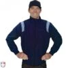 Smitty Major League Style Fleece Lined Umpire Jacket - Navy And Polo Blue -Baseball Gear S330 N PB Smitty Major League Style Fleece Lined Umpire Jacket Navy with Powder Blue Front View 1