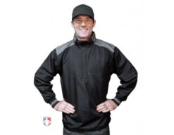 Smitty Major League Replica Convertible Umpire Jacket - Black With Charcoal Grey