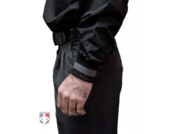 Smitty Major League Replica Convertible Umpire Jacket - Black With Charcoal Grey -Baseball Gear S340 Smitty Major League Replica Convertible Umpire Jacket Black with Charcoal Grey cuffs