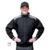 Smitty Major League Replica Thermal Umpire Jacket - Black With Charcoal Grey -Baseball Gear S341 Smitty Major League Replica Thermal Umpire Jacket Black with Charcoal Grey Front 1