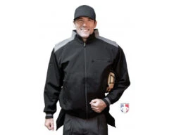 Smitty Major League Replica Thermal Umpire Jacket - Black With Charcoal Grey -Baseball Gear S341 Smitty Major League Replica Thermal Umpire Jacket Black with Charcoal Grey front plate